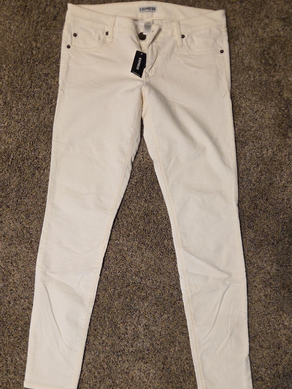 Express White Pants — Clean Slim Fit